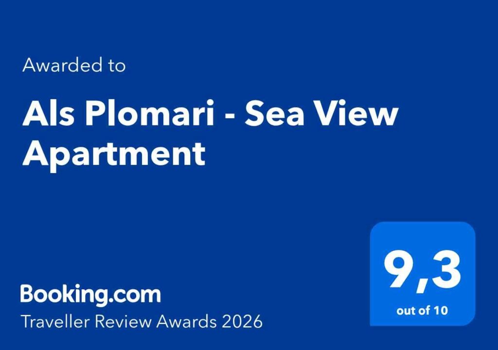 Awarded Vacation Rentals in Plomari - Booking.com Traveller Review Awards 2026 - 9.3 out of 10 awarded to Als Plomari - Sea View Apartment